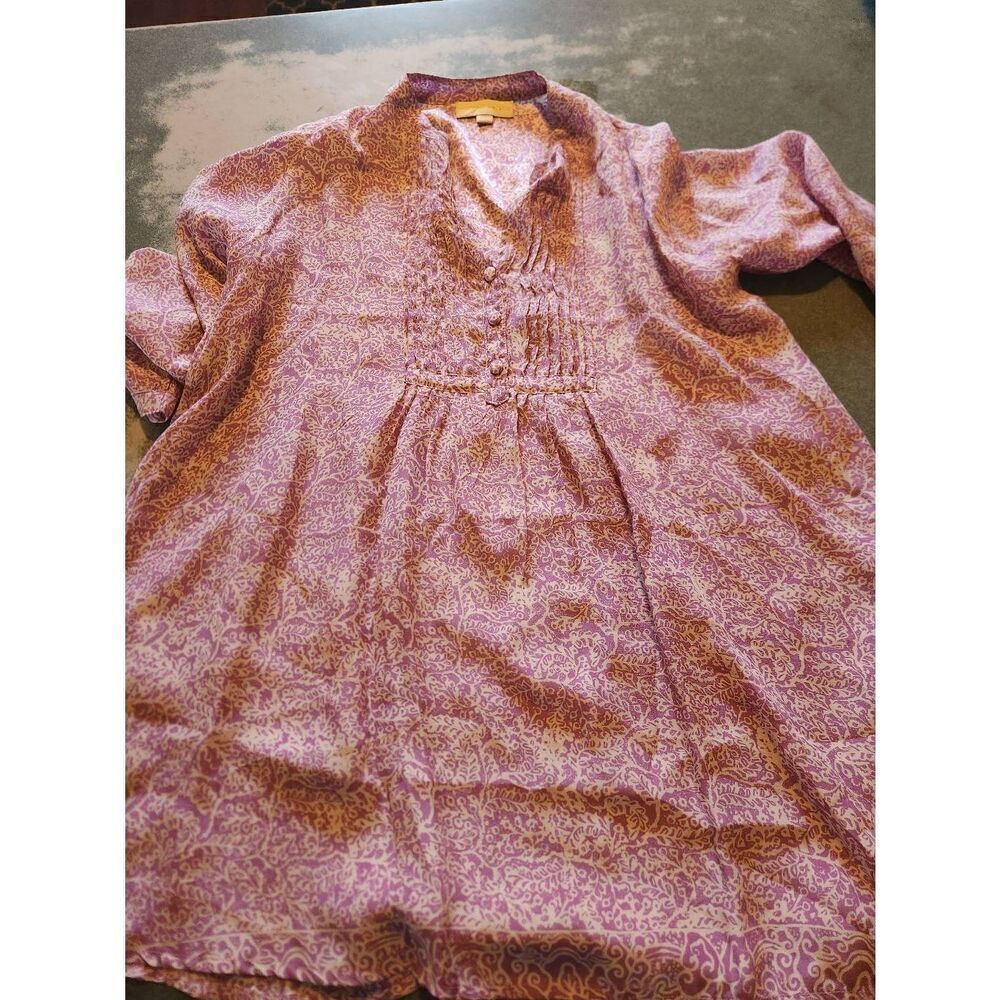 NATALIE MARTIN Sammie Tunic Shirt in Pink floral sz XS